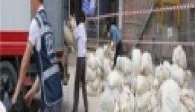 Yakılarak imha edildi