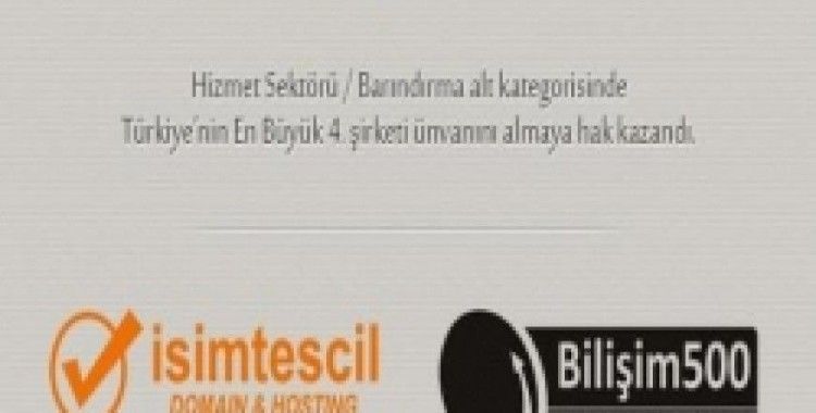 İsimtescil.net Bilişim 500’de en büyük 4.şirket