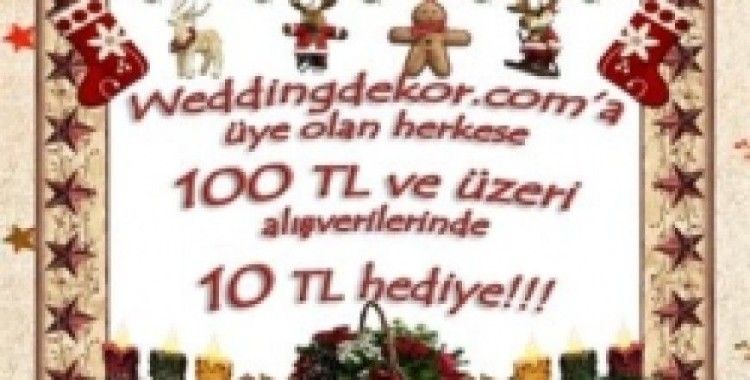 Evleneceklere yeni yılın ilk kampanyası weddingdekor.com'dan