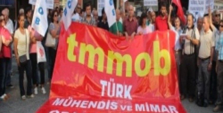 TMMOB üyeleri, torba yasasını protesto etti