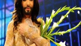 Sakallı kadın Conchita Wurst, Eurovision'da birinci oldu