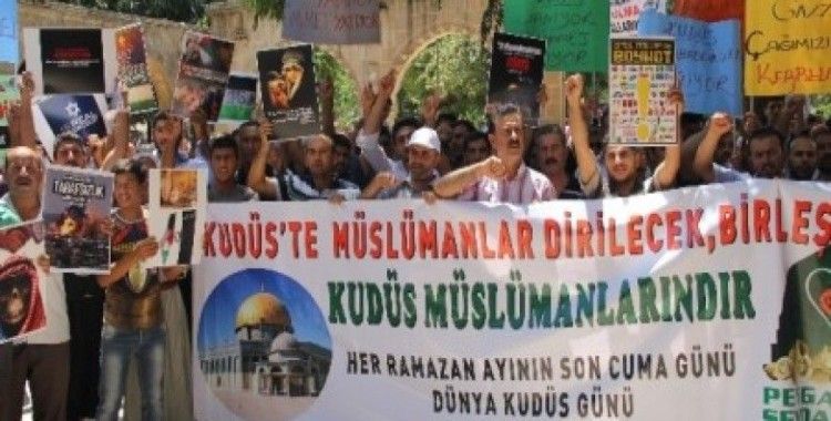 Şanlıurfa'da Dünya Kudüs Günü'nde İsrail protesto edildi