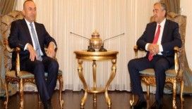 Çavuşoğlu, KKTC Cumhurbaşkanı ve Başbakanı ile görüştü