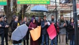 Çatak'ta Tahir Elçi protestosu