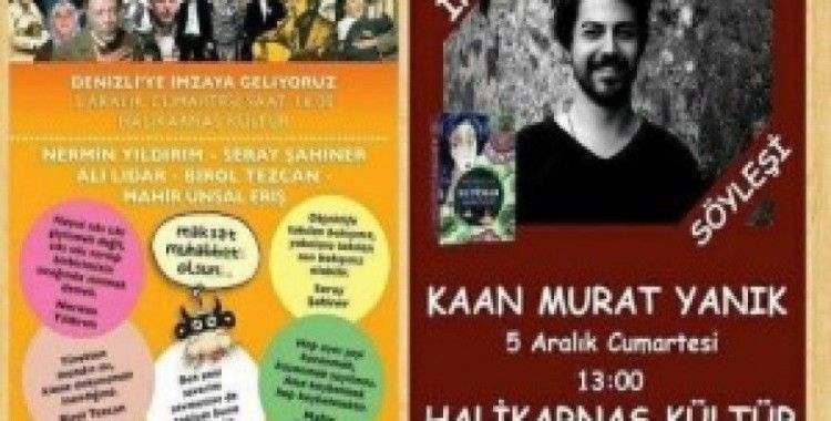 Genç yazar Yanık ve Ot Dergisi yazarları Denizli'ye imza günü'ne geliyor