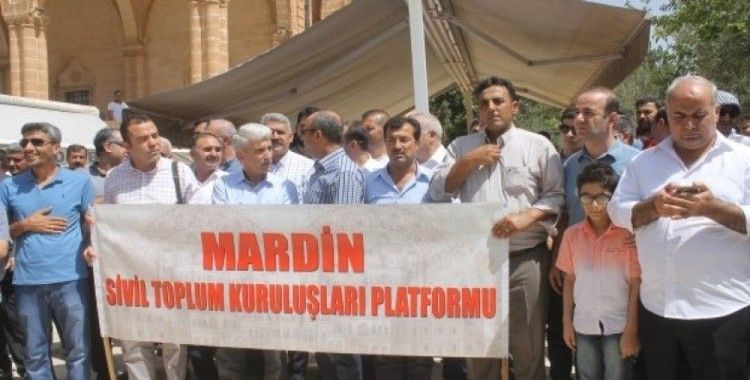 Mardin'de terör örgütü Pkk'ya tepki