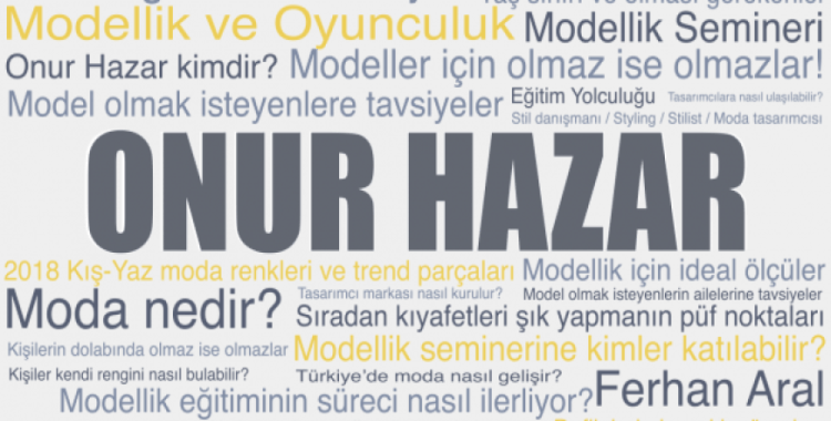 Onur Hazar'la moda ve modellik yolculuğu