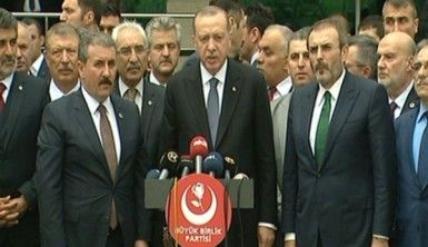 Cumhurbaşkanı Erdoğan, BBP ziyareti sonrası konuştu