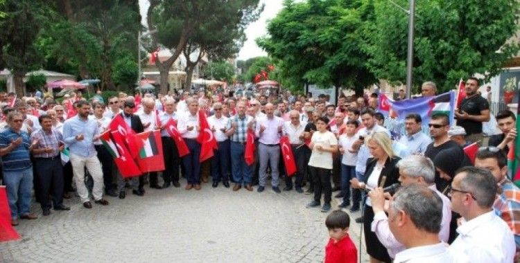 Salihli'de İsrail protestosu