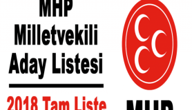 MHP Aday Listesi açıklandı, Tam liste 2018