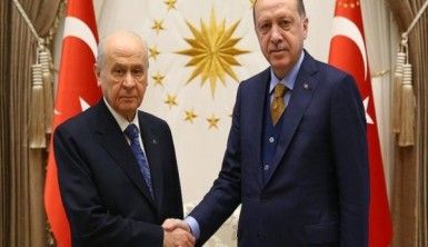 Cumhurbaşkanı Erdoğan, MHP Genel Başkanı Bahçeli'yi kabul etti