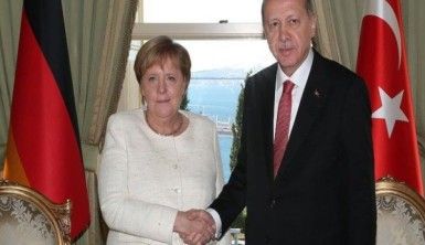 Cumhurbaşkanı Erdoğan, Almanya Başbakanı Merkel'i kabul etti