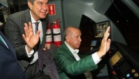 Cumhurbaşkanı Erdoğan 3. etap raylı sistemin test sürüşünü yaptı