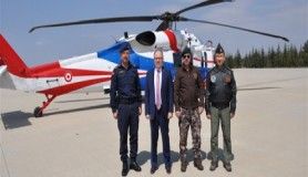 Afyonkarahisar'da helikopter destekli trafik denetimi