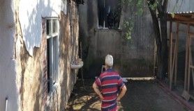 Yabancı uyruklu ailenin kaldığı evde yangın çıktı 