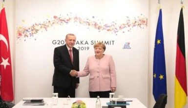 Cumhurbaşkanı Erdoğan, Merkel ile görüştü