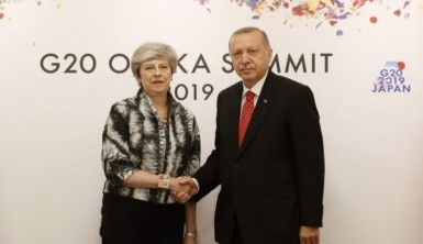 Cumhurbaşkanı Erdoğan, İngiltere Başbakanı May ile görüştü