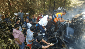 Kastamonu'da uçurumdan yuvarlanan kamyon alev alev yandı: 3 ölü