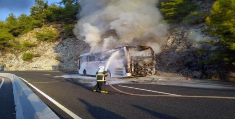 Muğla’da otobüs yangını