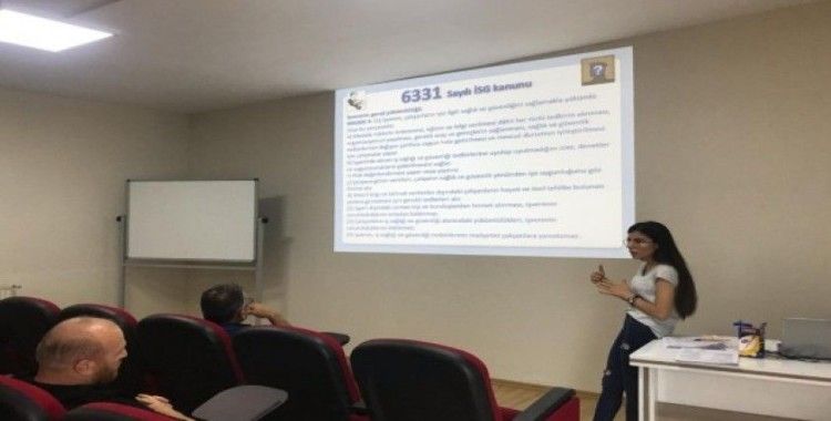 Körfez Belediyesi personeline iş güvenliği eğitimi