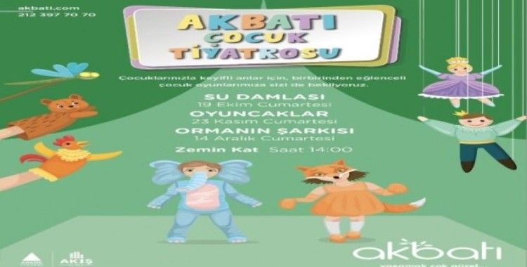 Çocuk tiyatroları Ekim’de Akbatı’da devam ediyor