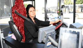 41’i kadın 224 otobüs şoförü adayı, direksiyon sınavından geçti