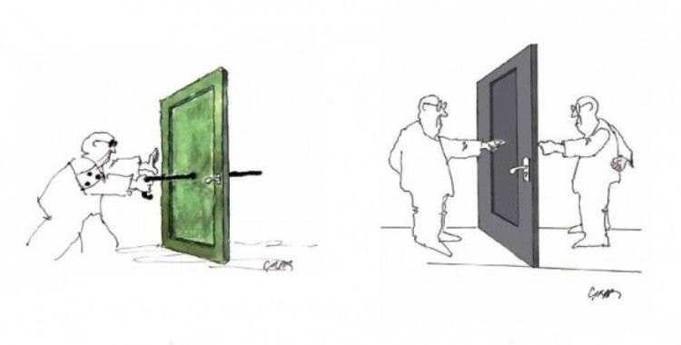 Çınar Şahenk “Perspekta” sergisiyle Karikatür Evi’nde