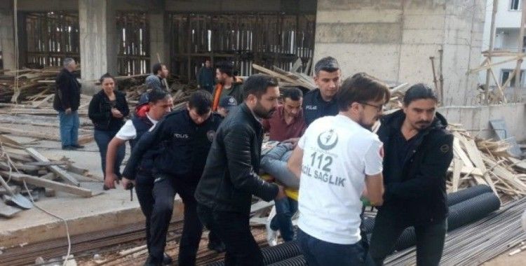 Cami inşaatından düşen işçi yaralandı