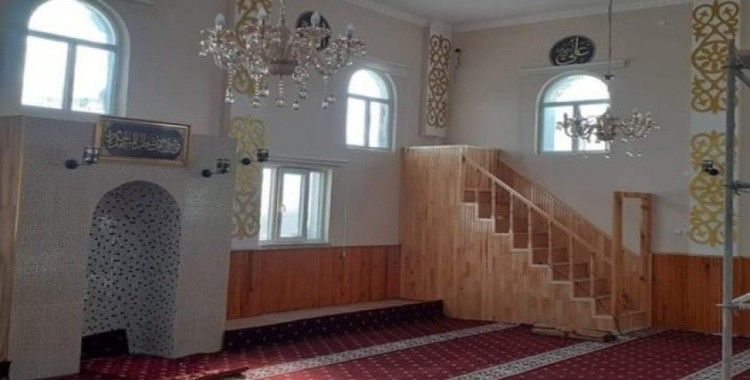 Yangında hasar gören cami hayırseverlerin desteği ile onarıldı