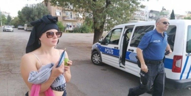Manavgat’ın İsveçli özgür kızı polisi çileden çıkardı
