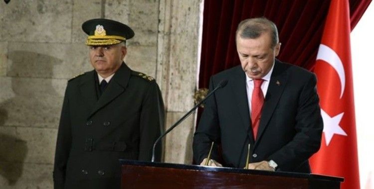 Devlet erkanı Cumhurbaşkanı Erdoğan’ın başkanlığında Anıtkabir’de