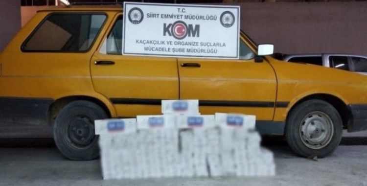 Siirt’te bin 600 paket kaçak sigara ele geçirildi