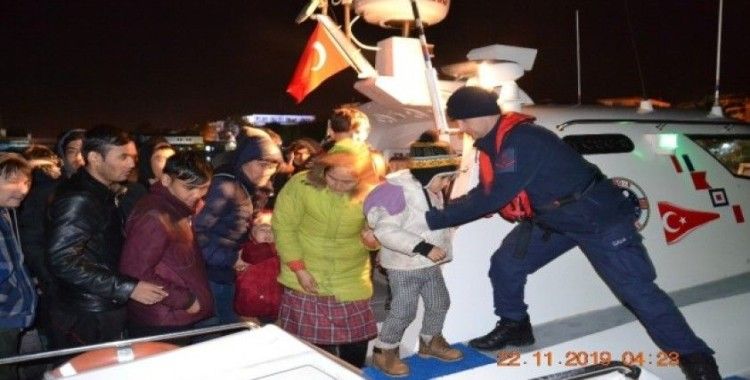 İzmir sahillerinde 54’ü çocuk 117 göçmen yakalandı