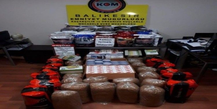Balıkesir’de polis 197 kilo kaçak tütün yakaladı