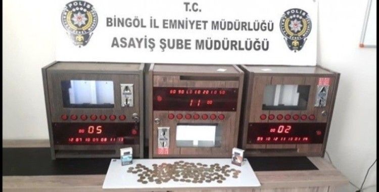 Bingöl’de 10 adet kumar oyun makinesi ele geçirildi