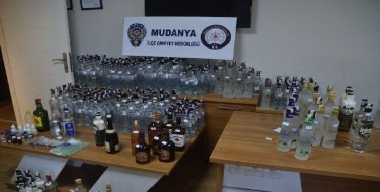 Mudanya polisinden kaçak içki operasyonu