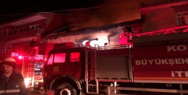 Konya’da ev yangını korkuttu