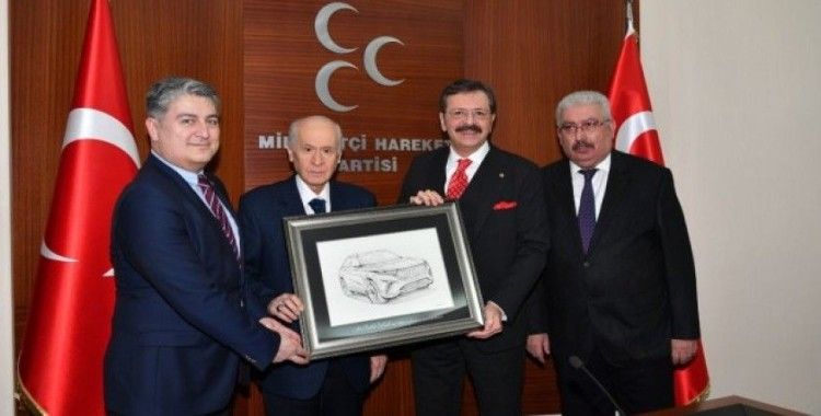 TOGG heyeti, MHP Genel Başkanı Bahçeli'yi ziyaret etti