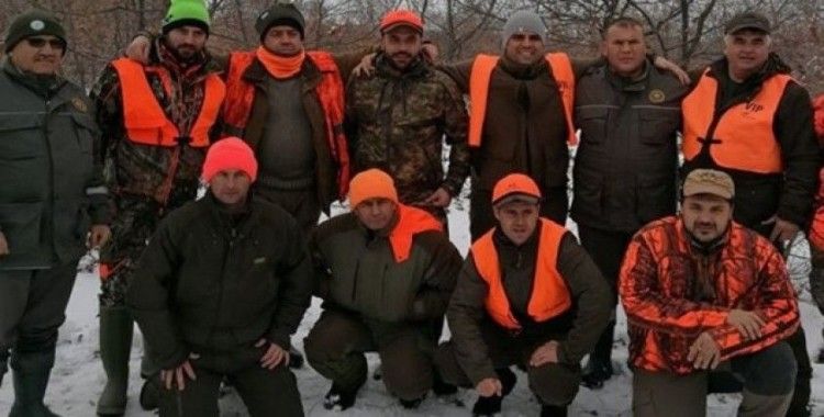 Bulgar avcılar, Kırıkkale’de 22 yaban domuzu avladı