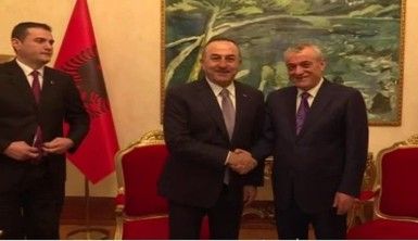 Bakan Çavuşoğlu, Arnavutluk Meclis Başkanı Ruçi ile görüştü
