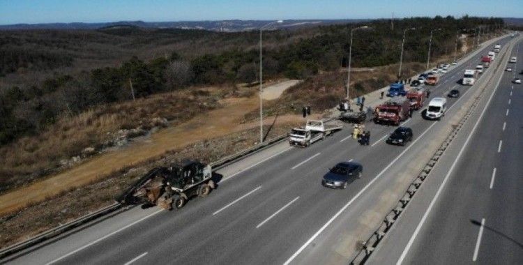 Şile yolunda feci kaza: 1 ölü, 2 yaralı