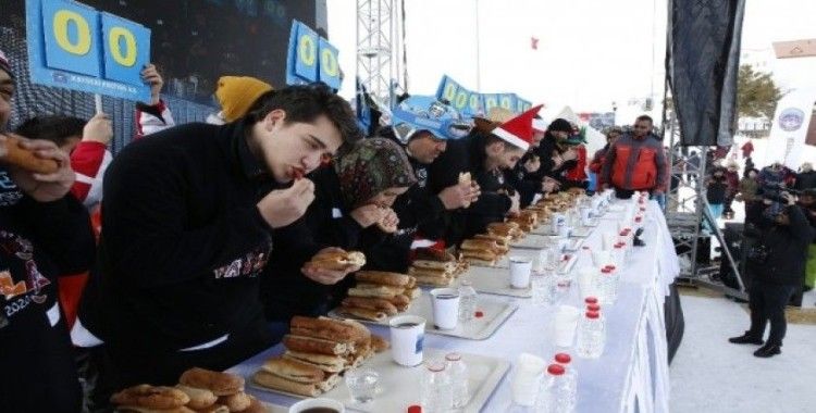 Erciyes’te sucuk yeme yarışması
