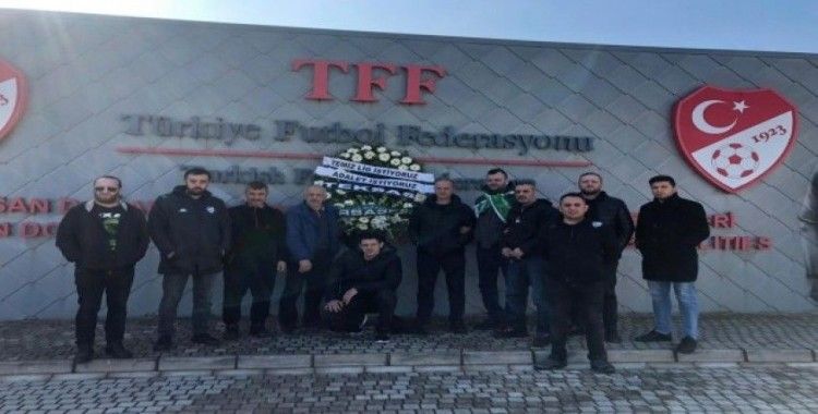 Bursasporlu taraftarlardan TFF’ye protesto
