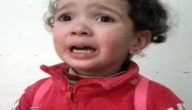 Küçük kızın bomba sesinden korktuğu anlar yürek sızlattı
