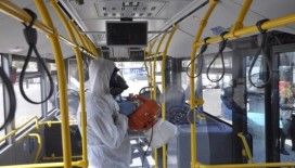 Çanakkale’de şehir içi otobüsler koronavirüse karşı dezenfekte edildi