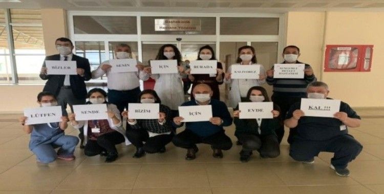 Sağlık çalışanlarından Korona virüsüne karşı ’evde kalın’ mesajı