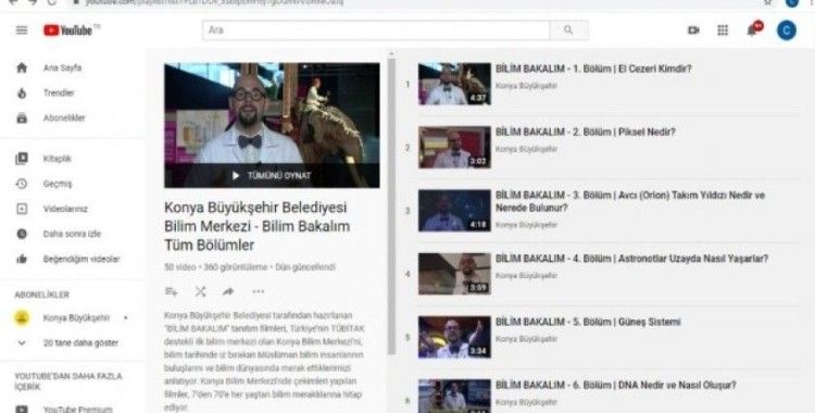 Konya Büyükşehir Belediyesi öğrenciler için eğitici filmler yayınlıyor