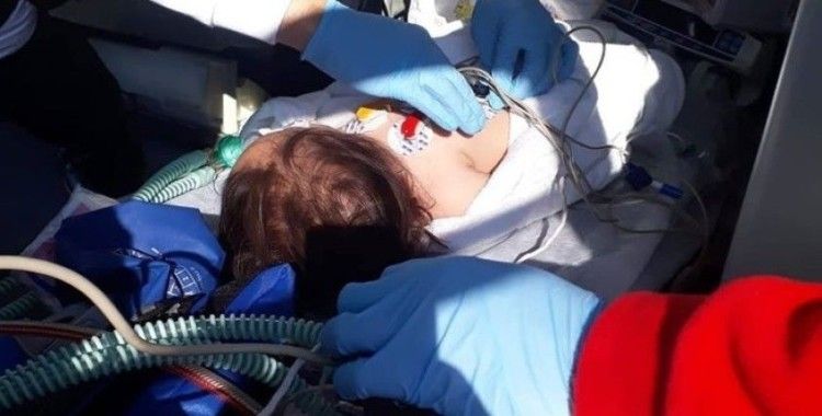 Helikopter ambulans 11 aylık bebek için havalandı