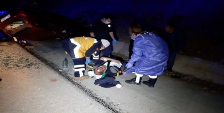 Fethiye’de köpeğe çarpan otomobil devrildi; 6 yaralı