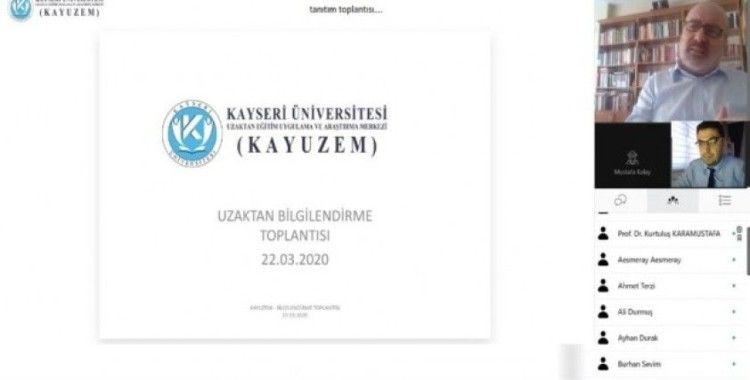 Kayseri Üniversitesi Uzaktan Öğretime Hazır